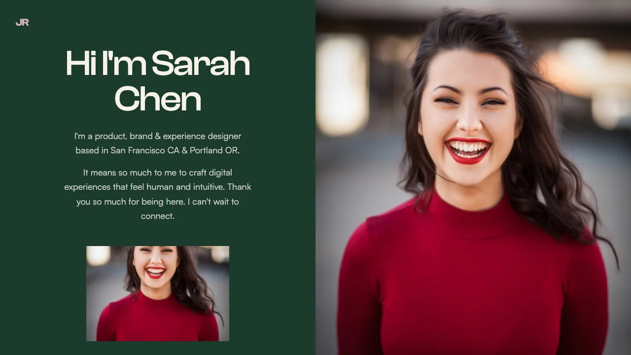 Loading preview of Forest Green Graphic Designer Portfolio